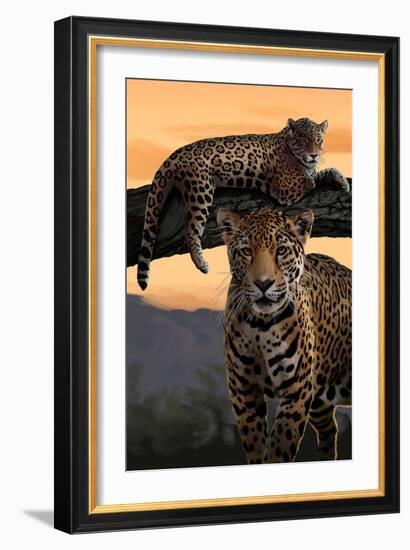 Jaguars-Lantern Press-Framed Art Print