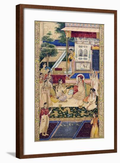 Jahangir and Prince Khurram with Nur Jahan, C1624-1625-null-Framed Giclee Print