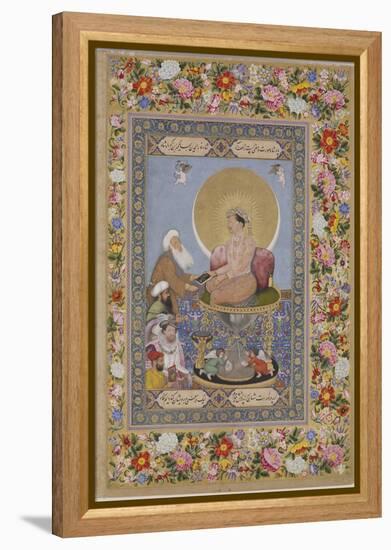 Jahangir Preferring a Sufi Sheikh to Kings, C. 1618-Bichitr-Framed Premier Image Canvas