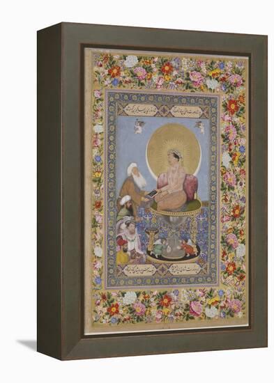 Jahangir Preferring a Sufi Sheikh to Kings, C. 1618-Bichitr-Framed Premier Image Canvas