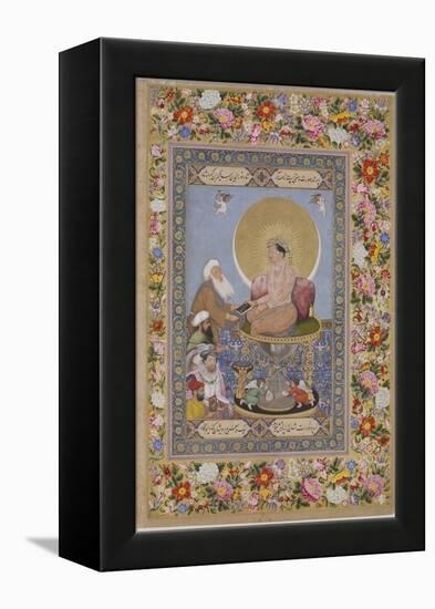 Jahangir Preferring a Sufi Sheikh to Kings, C. 1618-Bichitr-Framed Premier Image Canvas