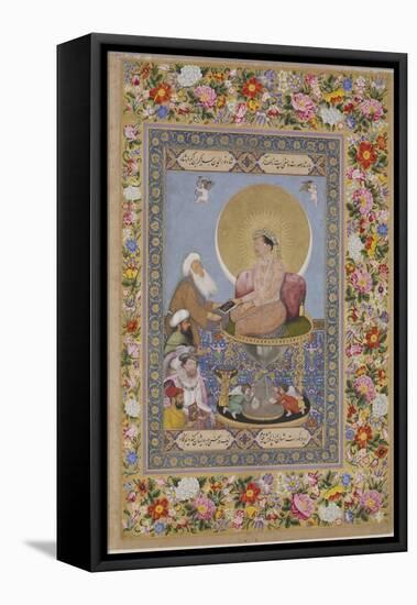 Jahangir Preferring a Sufi Sheikh to Kings, C. 1618-Bichitr-Framed Premier Image Canvas