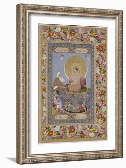 Jahangir Preferring a Sufi Sheikh to Kings, C. 1618-Bichitr-Framed Giclee Print