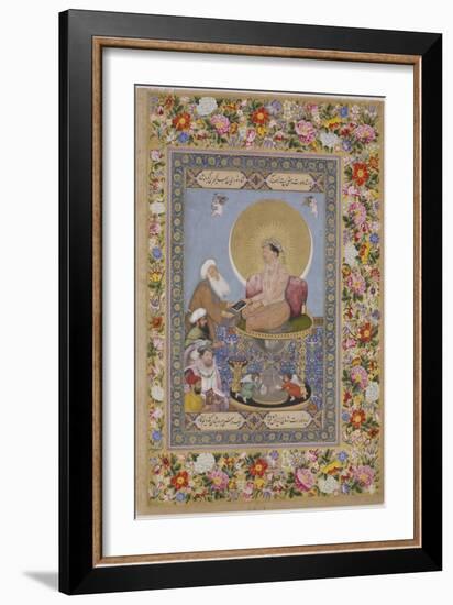 Jahangir Preferring a Sufi Sheikh to Kings, C. 1618-Bichitr-Framed Giclee Print