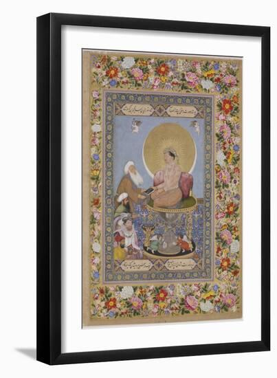 Jahangir Preferring a Sufi Sheikh to Kings, C. 1618-Bichitr-Framed Giclee Print