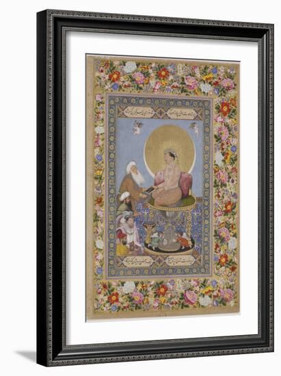 Jahangir Preferring a Sufi Sheikh to Kings, C. 1618-Bichitr-Framed Giclee Print