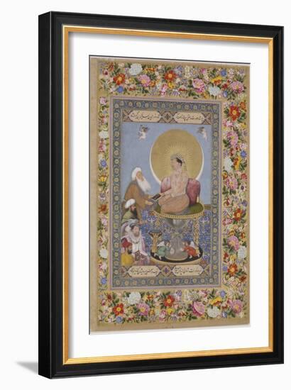 Jahangir Preferring a Sufi Sheikh to Kings, C. 1618-Bichitr-Framed Giclee Print