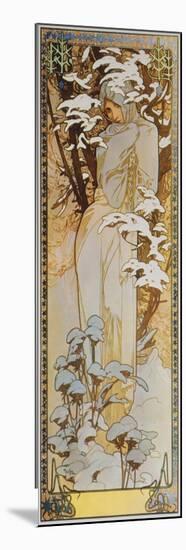 Jahreszeiten: Der Winter, 1900-Alphonse Mucha-Mounted Giclee Print