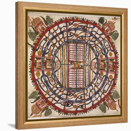 Jain Cosmological Map, 19th Century-Library of Congress-Framed Premier Image Canvas