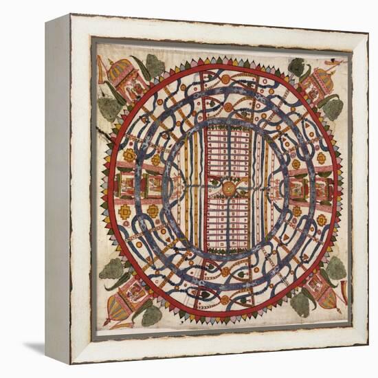 Jain Cosmological Map, 19th Century-Library of Congress-Framed Premier Image Canvas