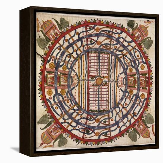 Jain Cosmological Map, 19th Century-Library of Congress-Framed Premier Image Canvas