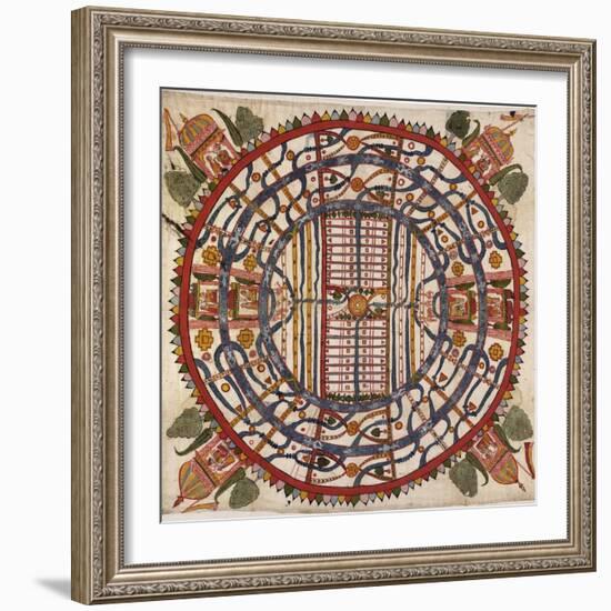 Jain Cosmological Map, 19th Century-Library of Congress-Framed Premium Photographic Print