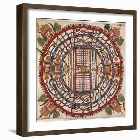 Jain Cosmological Map, 19th Century-Library of Congress-Framed Premium Photographic Print