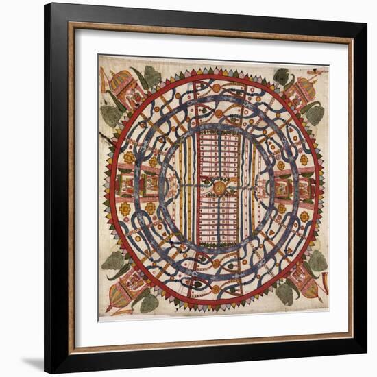 Jain Cosmological Map, 19th Century-Library of Congress-Framed Premium Photographic Print