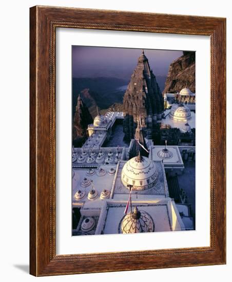 Jain Holy Hill and Temple Complex, Mount Girnar, Junagadh (Junagarh), Gujarat, India-John Henry Claude Wilson-Framed Photographic Print