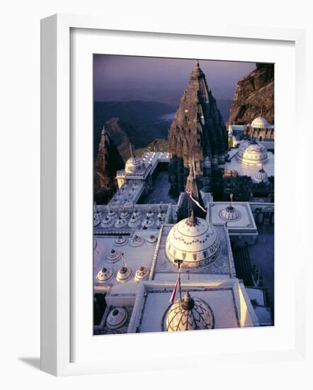 Jain Holy Hill and Temple Complex, Mount Girnar, Junagadh (Junagarh), Gujarat, India-John Henry Claude Wilson-Framed Photographic Print