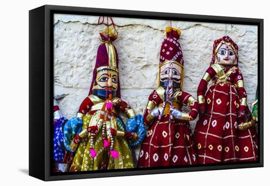 Jaisalmer, Rajasthan, India. Mughal paper mache dolls and puppets.-Jolly Sienda-Framed Premier Image Canvas