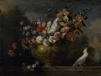 Still Life with Flowers in an Urn, with a Monkey, on a Ledge, C.1699-Jakob Bogdani Or Bogdany-Framed Premier Image Canvas