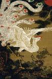 Rooster, Hen and Hydrangea-Jakuchu Ito-Giclee Print
