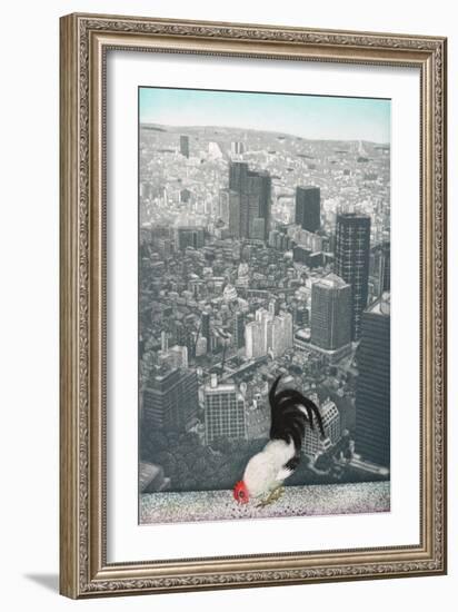 Jakucyu's rooster, 2009-Emiko Aida-Framed Giclee Print