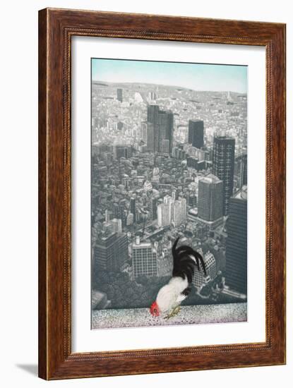 Jakucyu's rooster, 2009-Emiko Aida-Framed Giclee Print