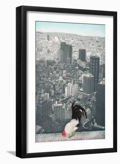 Jakucyu's rooster, 2009-Emiko Aida-Framed Giclee Print