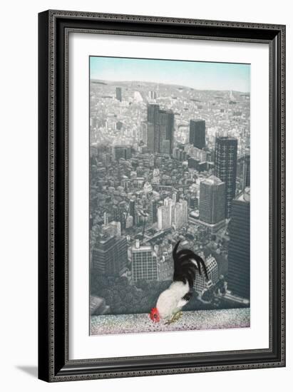 Jakucyu's rooster, 2009-Emiko Aida-Framed Giclee Print