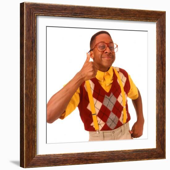 JALEEL WHITE. "FAMILY MATTERS" [1989].-null-Framed Photographic Print