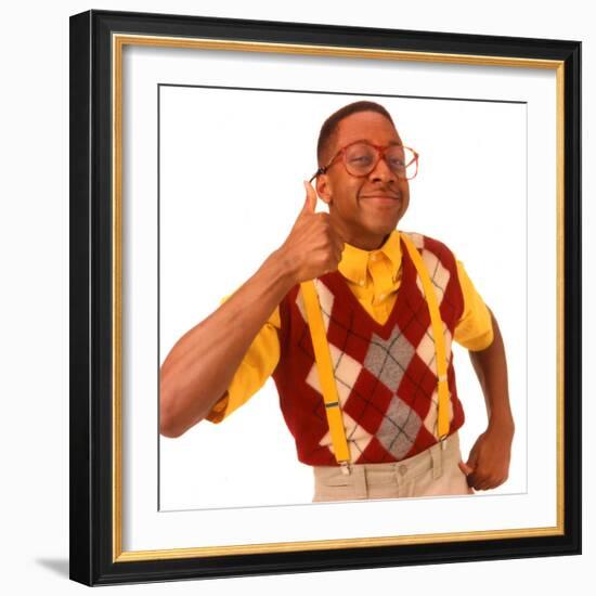 JALEEL WHITE. "FAMILY MATTERS" [1989].-null-Framed Photographic Print