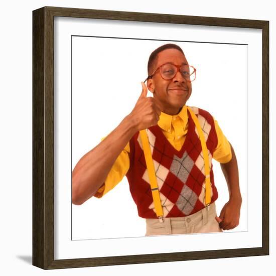 JALEEL WHITE. "FAMILY MATTERS" [1989].-null-Framed Premium Photographic Print