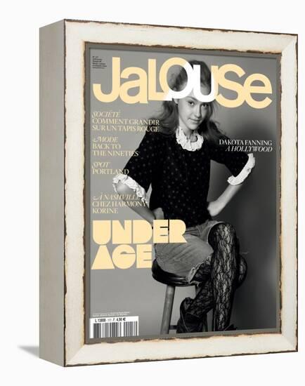 Jalouse, February 2009 - Dakota Fanning-Keiron O'Connor-Framed Stretched Canvas