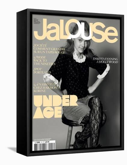 Jalouse, February 2009 - Dakota Fanning-Keiron O'Connor-Framed Stretched Canvas