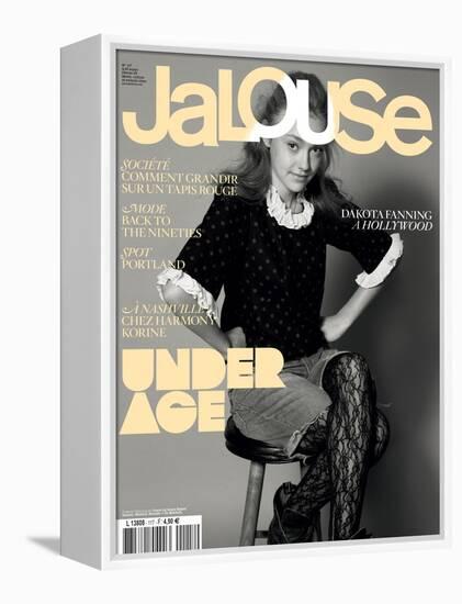 Jalouse, February 2009 - Dakota Fanning-Keiron O'Connor-Framed Stretched Canvas