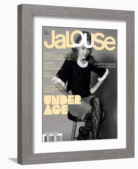 Jalouse, February 2009 - Dakota Fanning-Keiron O'Connor-Framed Art Print