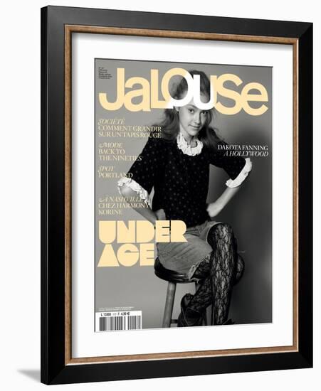 Jalouse, February 2009 - Dakota Fanning-Keiron O'Connor-Framed Art Print