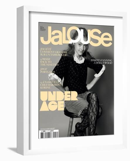 Jalouse, February 2009 - Dakota Fanning-Keiron O'Connor-Framed Art Print