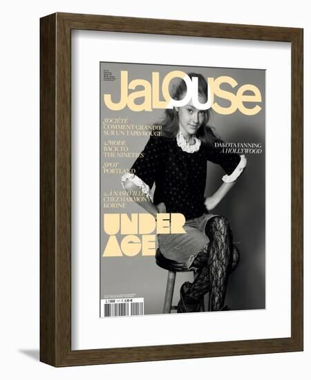 Jalouse, February 2009 - Dakota Fanning-Keiron O'Connor-Framed Premium Giclee Print