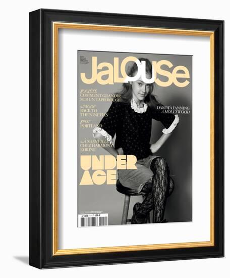 Jalouse, February 2009 - Dakota Fanning-Keiron O'Connor-Framed Premium Giclee Print