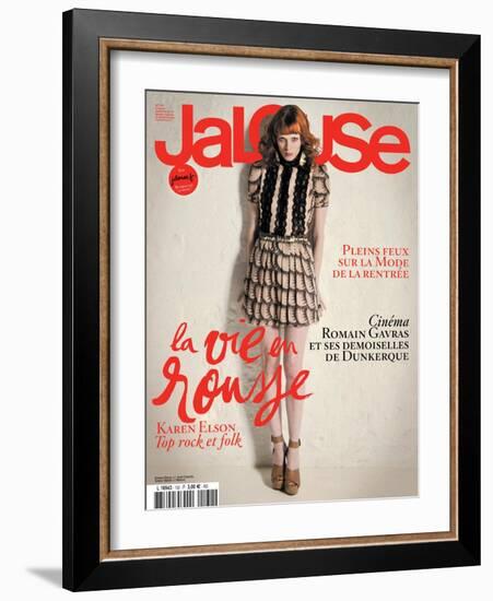 Jalouse, July-August 2010 - Karen Elson-Édouard Plongeon-Framed Art Print