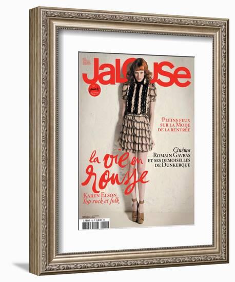 Jalouse, July-August 2010 - Karen Elson-Édouard Plongeon-Framed Premium Giclee Print