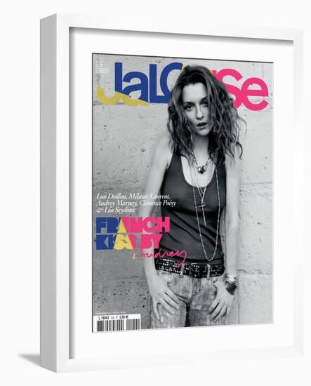 Jalouse, May 2009 - Lou Doillon, Mélanie Laurent, Audrey Marnay, Clémence Poésy et Léa Seydoux-Daniel King-Framed Art Print