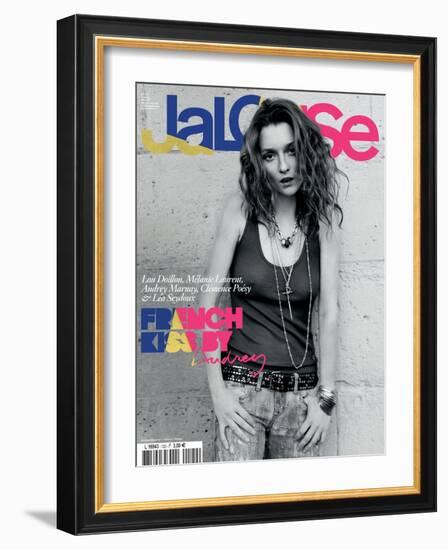 Jalouse, May 2009 - Lou Doillon, Mélanie Laurent, Audrey Marnay, Clémence Poésy et Léa Seydoux-Daniel King-Framed Art Print