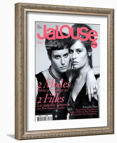 Jalouse, September 2010 - Giulia Venturini, Camilla Venturini-Jean-Baptiste Mondino-Framed Art Print