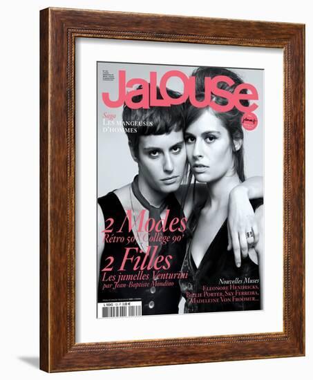 Jalouse, September 2010 - Giulia Venturini, Camilla Venturini-Jean-Baptiste Mondino-Framed Art Print