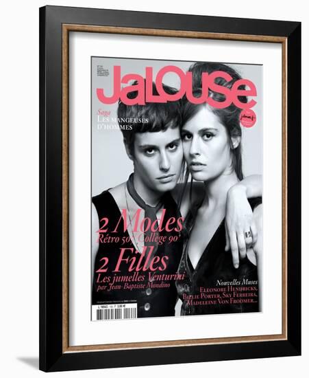 Jalouse, September 2010 - Giulia Venturini, Camilla Venturini-Jean-Baptiste Mondino-Framed Art Print