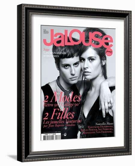 Jalouse, September 2010 - Giulia Venturini, Camilla Venturini-Jean-Baptiste Mondino-Framed Art Print