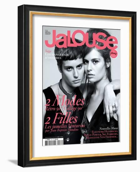 Jalouse, September 2010 - Giulia Venturini, Camilla Venturini-Jean-Baptiste Mondino-Framed Art Print