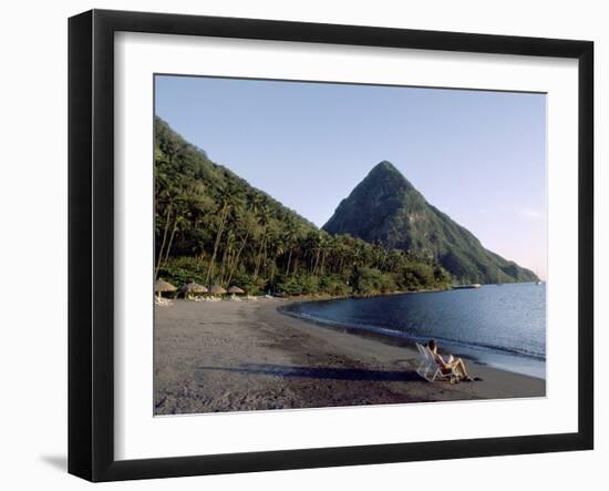 Jalousie Bay, Petit Piton, St. Lucia-null-Framed Photographic Print