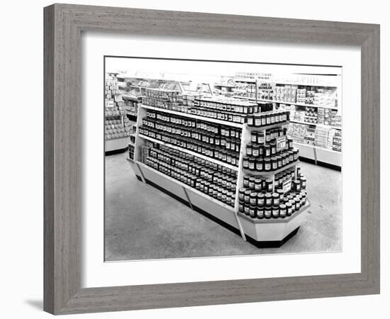 Jam and Marmalade Aisle, Woolworths Store, 1956 (B/W Photo)-English Photographer-Framed Giclee Print