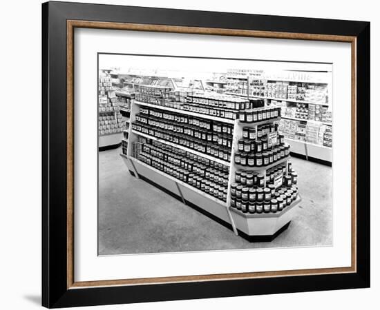 Jam and Marmalade Aisle, Woolworths Store, 1956 (B/W Photo)-English Photographer-Framed Giclee Print